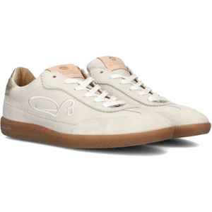 Fred De La Bretoniere, Schoenen, Dames, Beige, 38 EU, Leer, Beige Pearl Sign Lage Sneakers