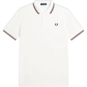 Fred Perry, Twin Tipped Shirt - Regular Fit Wit, Heren, Maat:S