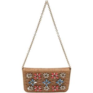 Dolce & Gabbana Pre-owned, Pre-owned, Dames, Veelkleurig, ONE Size, Pre-owned Raffia clutches