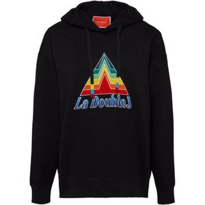 La DoubleJ, Regenboog Slang Hoodie Zwart, Dames, Maat:L