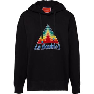 La DoubleJ, Sweatshirts & Hoodies, Dames, Zwart, L, Katoen, Regenboog Slang Hoodie