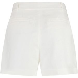 Michael Kors, Korte broeken, Dames, Wit, M, Linnen, Linnen Bermuda Shorts