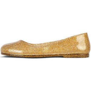 Jeffrey Campbell, Schoenen, Dames, Geel, 37 EU, Gouden Glitter Vierkante Neus Platte Schoenen