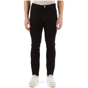 Armani Exchange, Skinny Fit Jeans Vijf Zakken J14 Zwart, Heren, Maat:W40