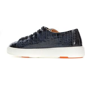 Santoni, Schoenen, Heren, Blauw, 42 EU, Stijlvolle Sneakers voor Heren