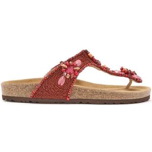 Maliparmi, Flat Sandalen Rood, Dames, Maat:39 EU