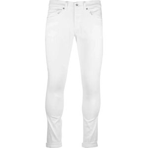 Dondup, George Skinny Fit Lage Taille Jeans Wit, Heren, Maat:W33