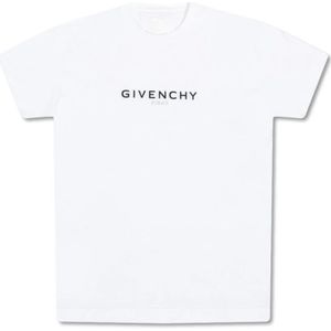 Givenchy, Reverse Oversized T-Shirt Wit, Heren, Maat:S