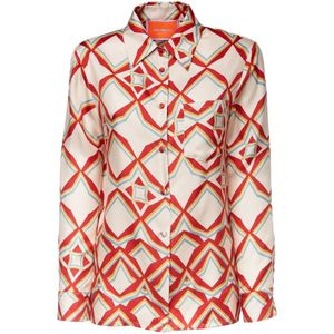 La DoubleJ, Blouses & Shirts, Dames, Wit, M, Jongens Overhemd - Klassieke Zijden Twill Knoopsluiting