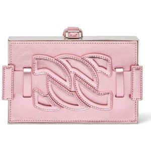 Casadei, Tassen, Dames, Roze, ONE Size, Leer, Blade Clutch: Metallic Tas voor Lente/Zomer 2024