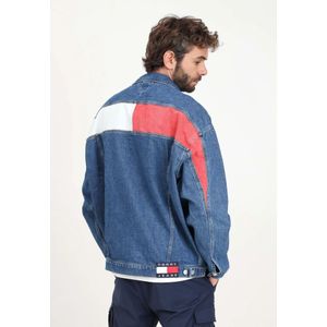 Tommy Jeans, Jassen, Heren, Blauw, L, Denim, Blauwe Denim Trucker Jack Oversized Fit