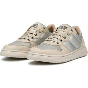 Candice Cooper, Schoenen, Dames, Beige, 37 EU, Leather and fabric sneakers Velanie 10