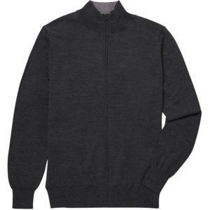 Brooks Brothers, Sweatshirts & Hoodies, Heren, Grijs, S, Wol, Merino Wool Zip-Up Cardigan