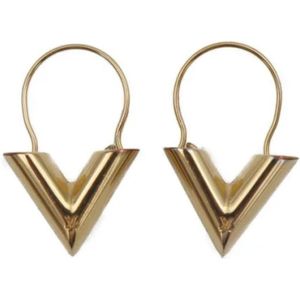 Louis Vuitton Vintage, Pre-owned Metal earrings Geel, Dames, Maat:ONE Size