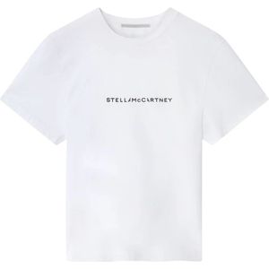 Stella McCartney, Iconisch Logo Print T-Shirt Wit, Dames, Maat:S