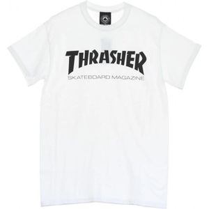 Thrasher, Skatemag tee t -shirt Wit, Heren, Maat:L