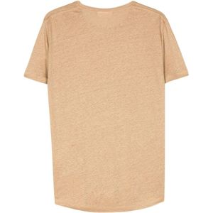 Orlebar Brown, Tops, Heren, Beige, M, Linnen, T-Shirts