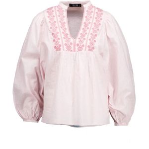 Ibana, Elegante roze top met V-hals Roze, Dames, Maat:XL