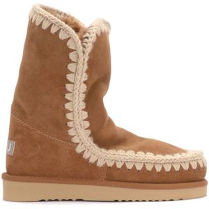 Mou, Schoenen, Dames, Bruin, 36 EU, Wol, Bruine Schapenvacht Gehaakte Boot Eskimo 24