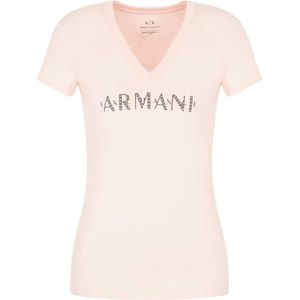Armani Exchange, Tops, Dames, Roze, S, Dames T-shirt met korte mouwen