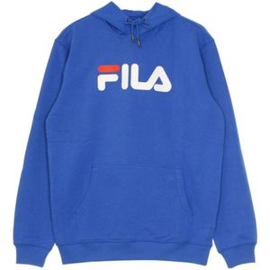 Fila, Sweatshirts & Hoodies, Heren, Blauw, XL, Leer, Klassiek puur sweatshirt met capuchon
