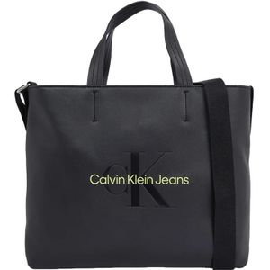 Calvin Klein, Tassen, Dames, Zwart, ONE Size, Multicolor Handtas, Modern Ontwerp, Ruim