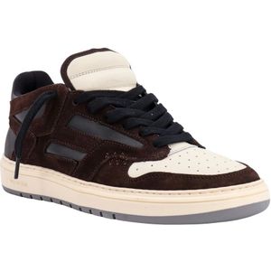 Represent, Schoenen, Heren, Veelkleurig, 42 EU, Leer, Leren sneakers met geperforeerde neus