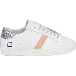 D.a.t.e., Witte Zilveren Paillet Lage Top Sneakers Veelkleurig, Dames, Maat:40 EU