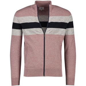 State of Art, Truien, Heren, Rood, 4Xl, Katoen, Rode Gestreepte Katoenen Cardigan