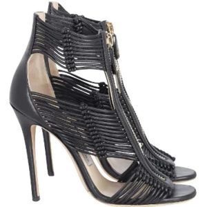 Jimmy Choo Pre-owned, Pre-owned Sandalen Zwart, Dames, Maat:37 EU