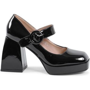 19v69 Italia, Zwarte Mary Jane Pump met 9cm Hak Zwart, Dames, Maat:40 EU