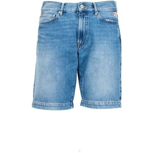 Roy Roger's, Korte broeken, Heren, Blauw, W31, Denim, Denim Bermuda Shorts