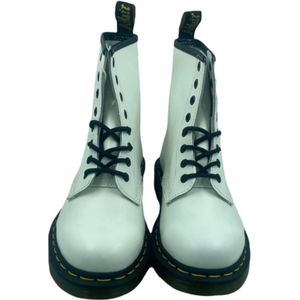 Dr. Martens, Schoenen, Dames, Groen, 40 EU, Leer, Klassieke Gladleren Laarzen