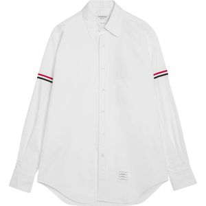 Thom Browne, Overhemden, Heren, Wit, XL, Lange mouwen overhemd