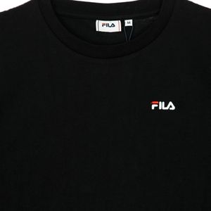 Fila, Tops, Dames, Zwart, XS, Katoen, Zwart Tee Jurk Korte Mouw