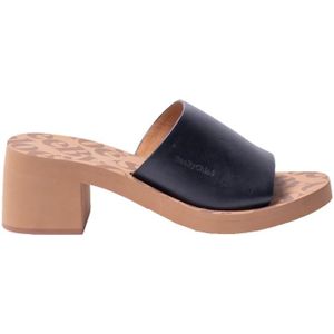 See by Chloé, Schoenen, Dames, Zwart, 39 EU, Leer, Essie Mule - Zwarte Leren Hakken Sandaal