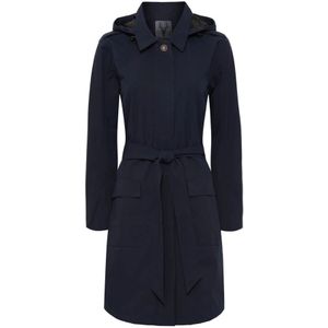 Notyz, Mantels, Dames, Zwart, XL, Lente Functie Trenchcoat Jas Navy