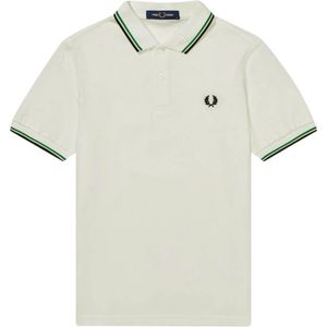 Fred Perry, Twin Tipped Shirt - Regular Fit Wit, Heren, Maat:S