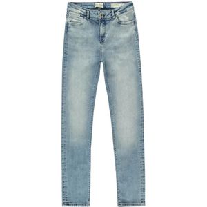 Cars, Jeans, Dames, Blauw, W34 L30, Slim Bleached Straight Jeans