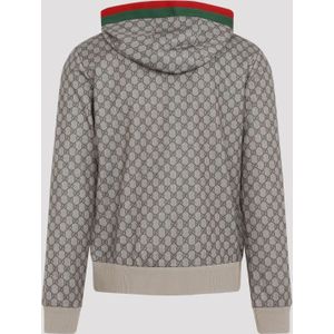 Gucci, Sweatshirts & Hoodies, Heren, Veelkleurig, M, Katoen, Neutrale Hooded Ritsjas