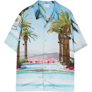 Blue Sky Inn, Overhemden, Heren, Veelkleurig, XL, City Pool Print Shirt