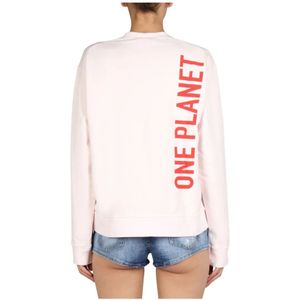 Dsquared2, Sweatshirts & Hoodies, Dames, Roze, S, Katoen, Sweatshirt