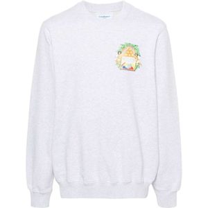 Casablanca, Organisch Katoenen Grafische Sweatshirt Grijs, Heren, Maat:M