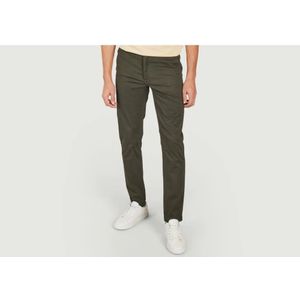 Knowledge Cotton Apparel, Broeken, Heren, Groen, W34 L32, Katoen, Chino Lucas Slim Fit