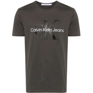 Calvin Klein Jeans, Tops, Heren, Grijs, M, Grijze T-shirts en Polos van Calvin Klein