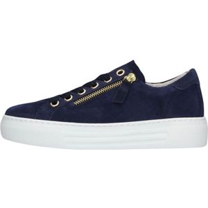 Gabor, Schoenen, Dames, Blauw, 42 1/2 EU, Suède, Lage Sneakers Donkerblauw Suède