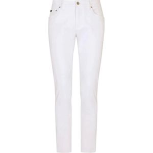 Dolce & Gabbana, Jeans, Heren, Wit, S, Witte Jeans