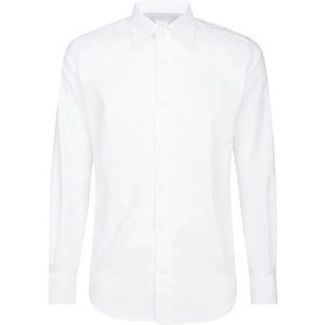 Eleventy, Italiaanse Kraag Overhemd Wit, Heren, Maat:3XL