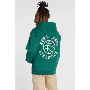 New Balance, Sweatshirts & Hoodies, Heren, Groen, L, Katoen, Hoodies met grafische katoenen truien