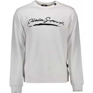 Plein Sport, Sweatshirts & Hoodies, Heren, Wit, S, Katoen, Witte Katoenen Sweater met Print
